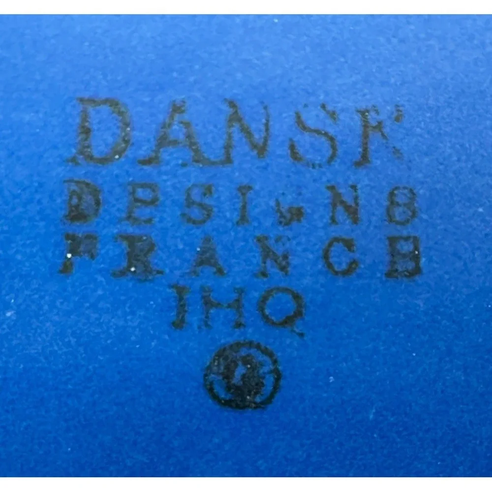 Vintage Dansk‎ Designs Blue Enamel Fondue Pot Pan NO LID Pot Only Chip On Handle